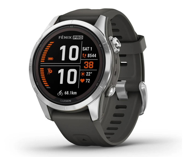Garmin fenix 7S Pro Solar 42mm srebrny - 1150230 - zdjęcie